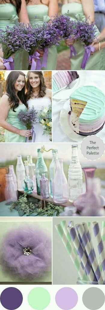 Verde menta y azul marino para bodas primavera verano - 1