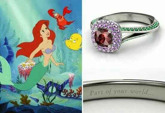 Anillos de compromiso inspirados en las princesas de disney - 1