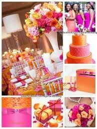 Bodas de colores :naraja/café y naranja/rosa y naranja /morado - 2