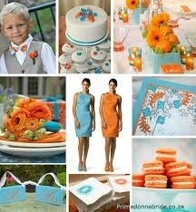 Bodas de colores :naraja/café y naranja/rosa y naranja /morado - 6