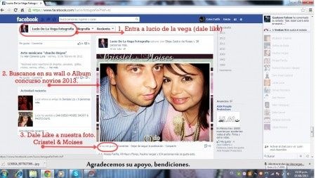 Ayúdanos a ganar la sesión de nuestra boda.