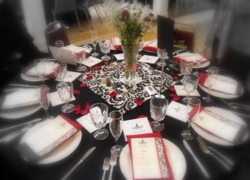 Decoración en rojo y negro!!