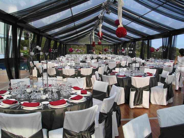 Boda en negro, blanco y rojo!!