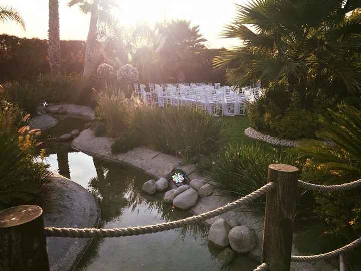 Jardin listo para la ceremonia