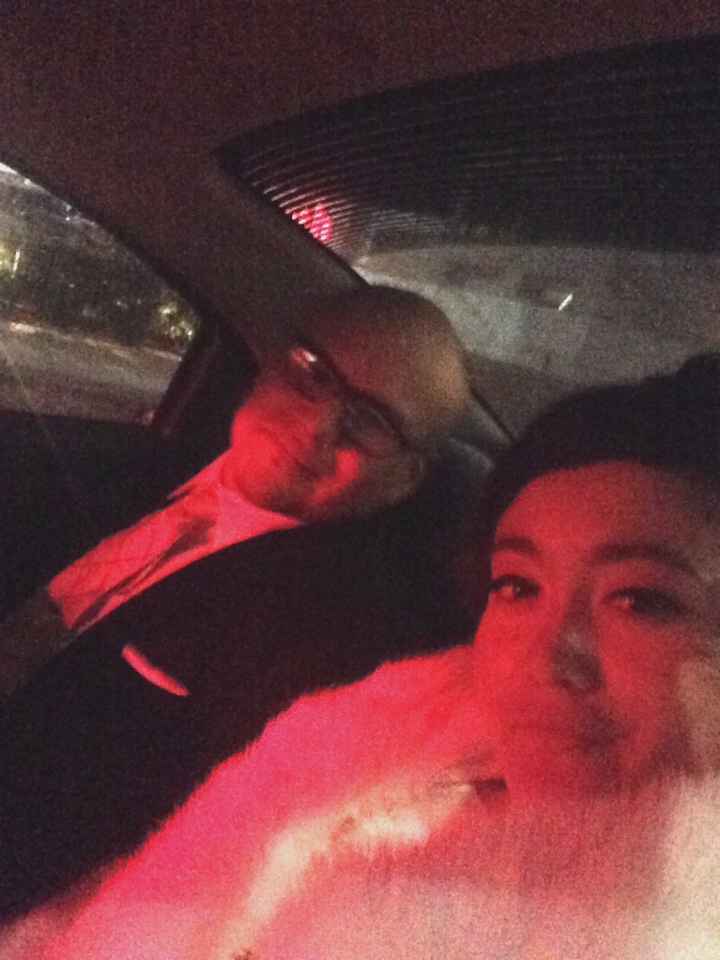 Cuando ibamos para el lugar de recepcion