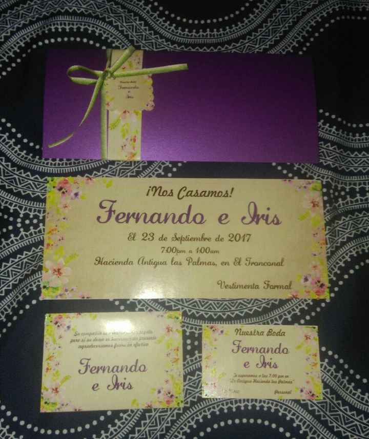 Ya tengo las invitaciones, después de tantos altibajos, memlas entregaron - 1