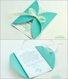 Invitaciones azul turquesa 3