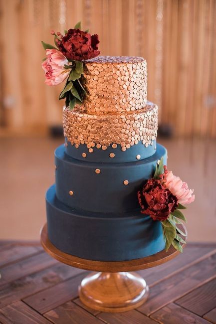Color para boda Rose Gold y Azul Marino 4