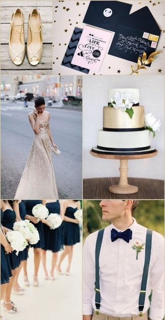 Color para boda Rose Gold y Azul Marino 7