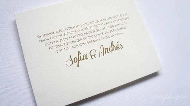 ¿Como avisar que el regalo será de sobre en mi Boda? - 3