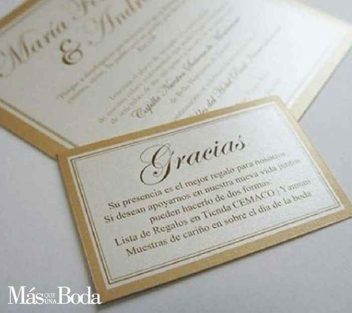 ¿Como avisar que el regalo será de sobre en mi Boda? - 5