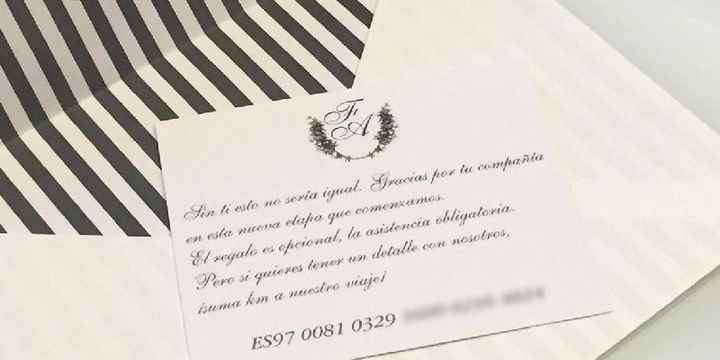 ¿Como avisar que el regalo será de sobre en mi Boda? - 8