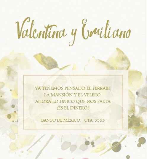 ¿Como avisar que el regalo será de sobre en mi Boda? - 9