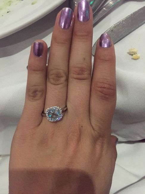 Anillos de compromiso azul - 1