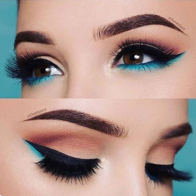 Maquillaje en tonos azules 7