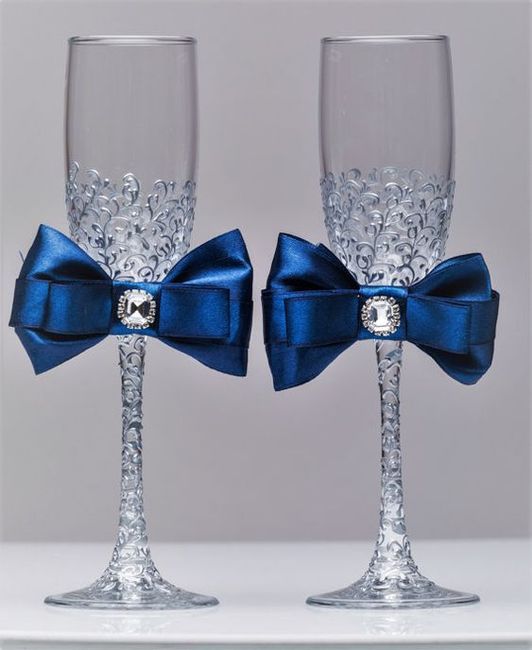 Copas para los novios en azul 🌈 5