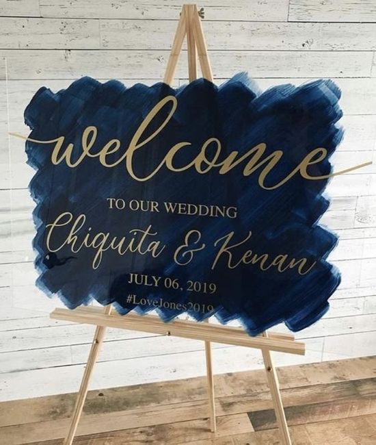 Letreros de bienvenida en azul 🌈 2