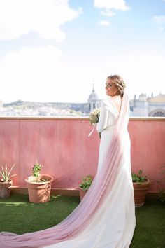 Velos de novia en rosa 1