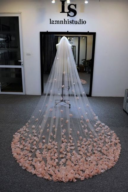 Velos de novia en rosa 5