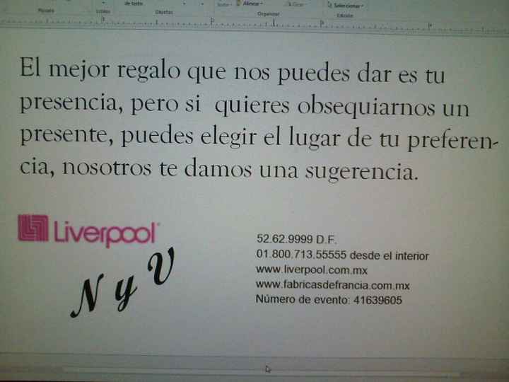 Ayuda!! ¿regalo físico y mesa de regalos? - 2
