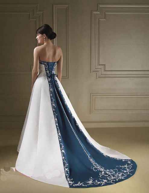 Vestidos de novia con azul 🌈 - 3