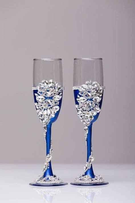 Copas para los novios en azul - 3