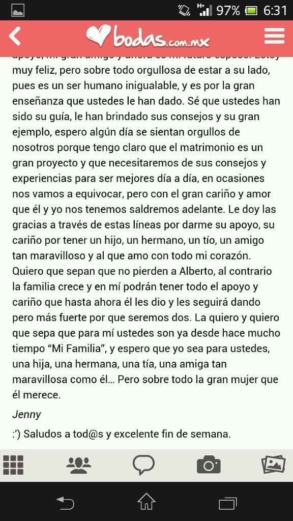 Debate carta a mi suegra ! - 1