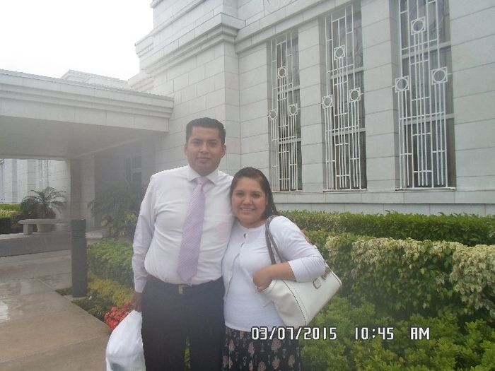 Un momento muy especial en el lugar donde nos casaremos, hace un mes