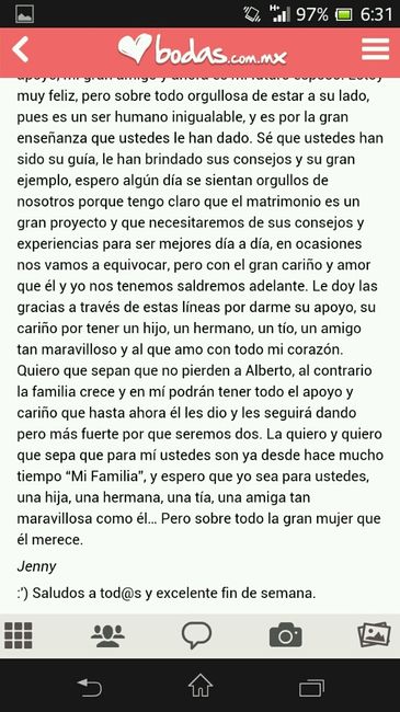 Debate carta a mi suegra ! - 1