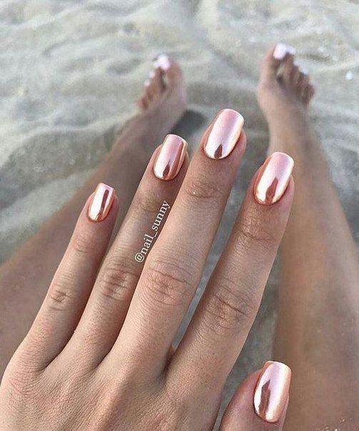 Uñas en rosa oro - 11