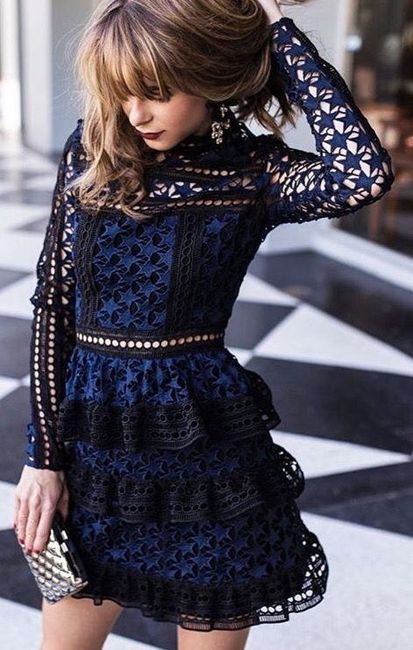 Vestido azul para boda civil o despedida 14