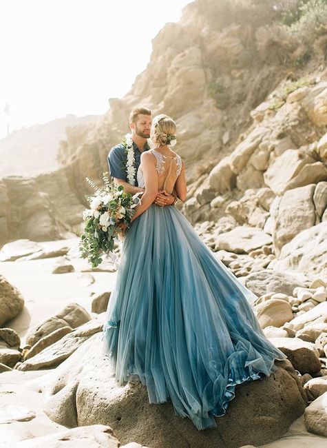 Vestido de novia azul 💙 - 7