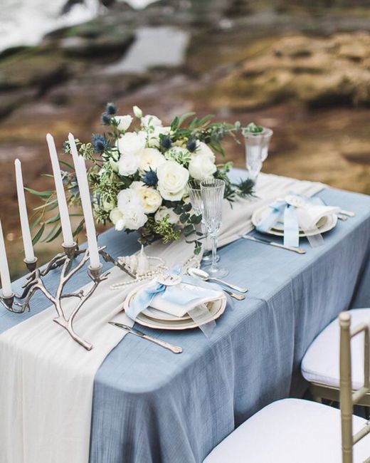 Mesa de novios en tonos azul 💙 - 5