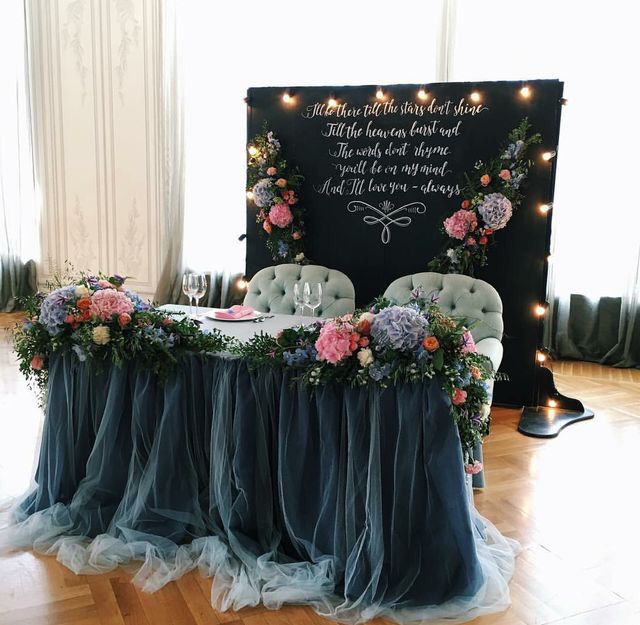 Mesa de novios en tonos azul 💙 - 8