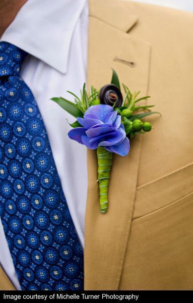 Boutonnière azul - 8