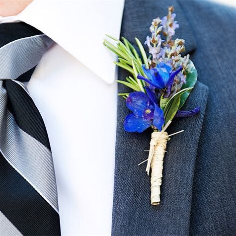 Boutonnière azul - 10