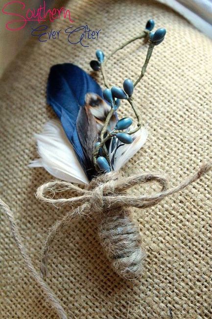 Boutonnière azul - 15