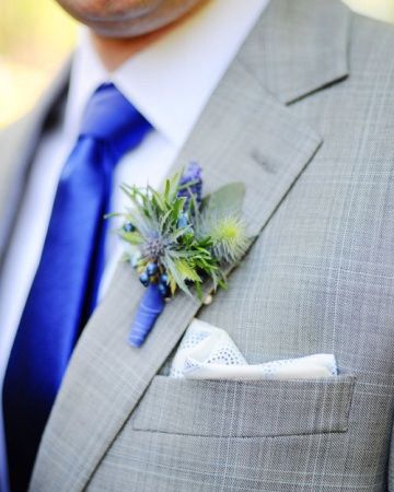 Boutonnière azul - 16