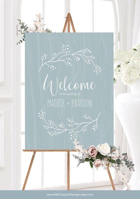 Letreros de Bienvenida en azul - 8