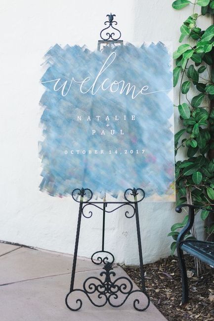 Letreros de Bienvenida en azul - 13