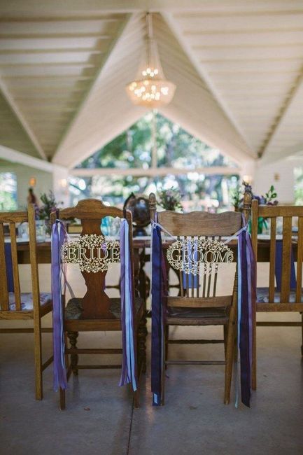 Sillas de novios con toques azules - 16