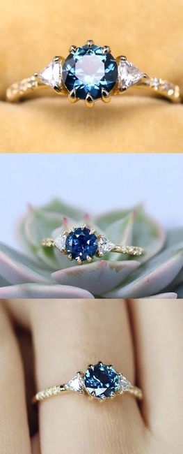 Anillos de compromiso azules - 9