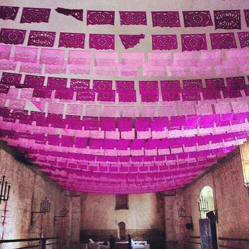 Decoraciones de papel rosa en la boda💗 - 13