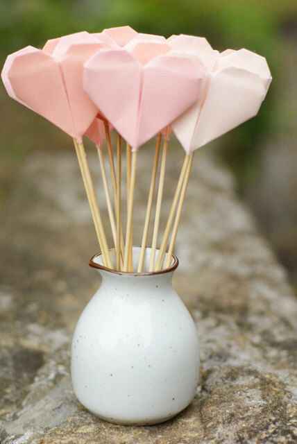 Decoraciones de papel rosa en la boda💗 - 15