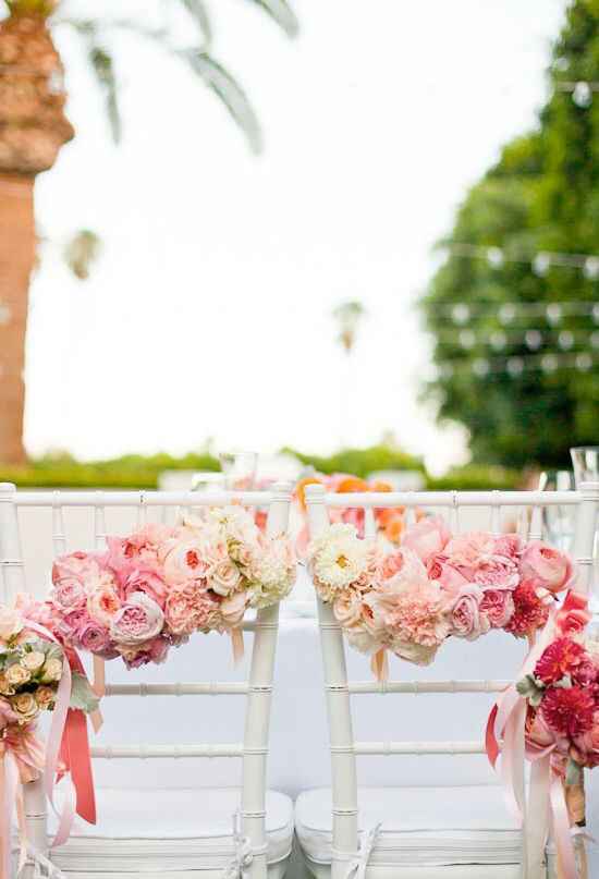 Sillas de novios con toques rosas 👰🏻💗🤵🏻 - 7