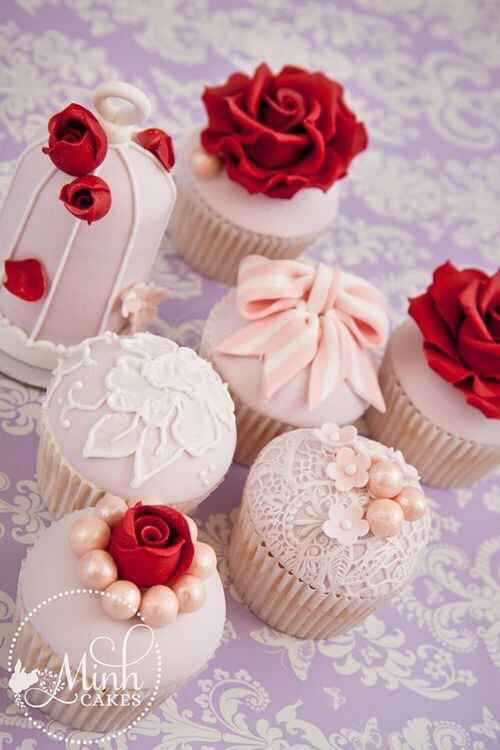 Cupcakes rosas para tu boda - 9