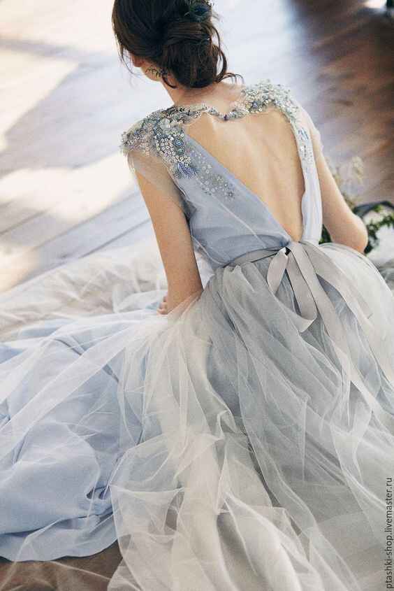 Vestido de novia azul 💙 - 3