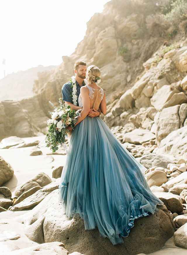 Vestido de novia azul 💙 - 7