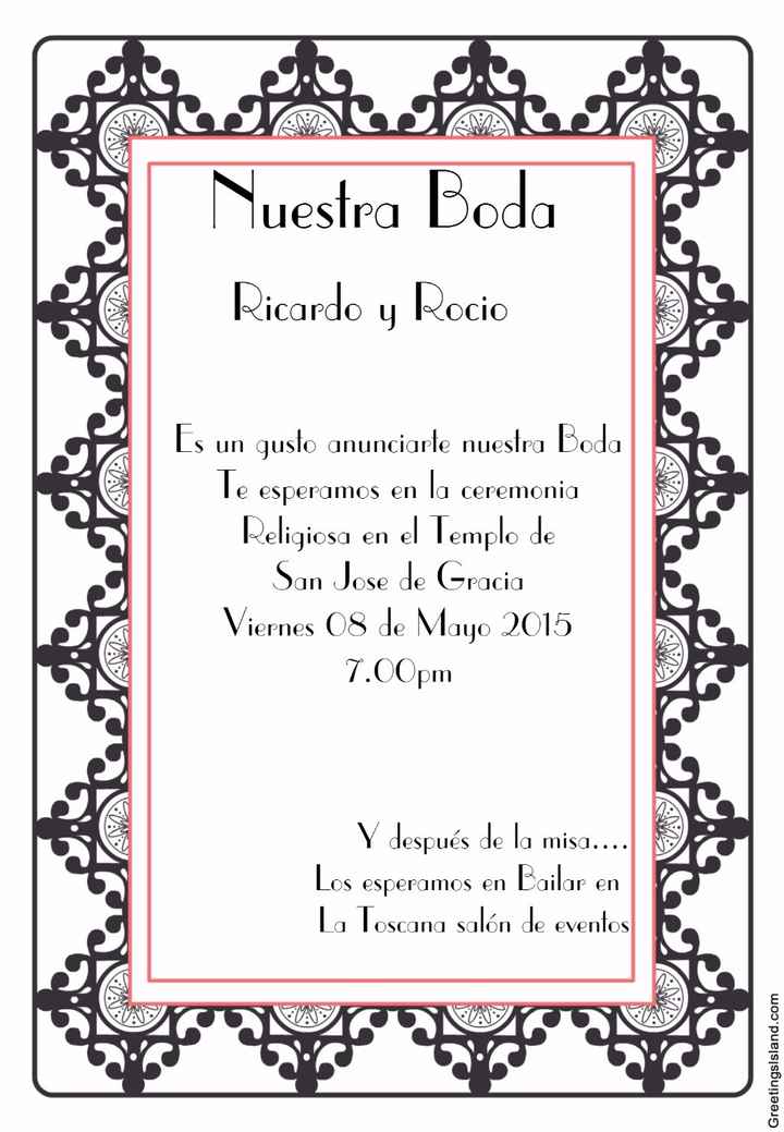 Invitaciones de Boda... economicas.