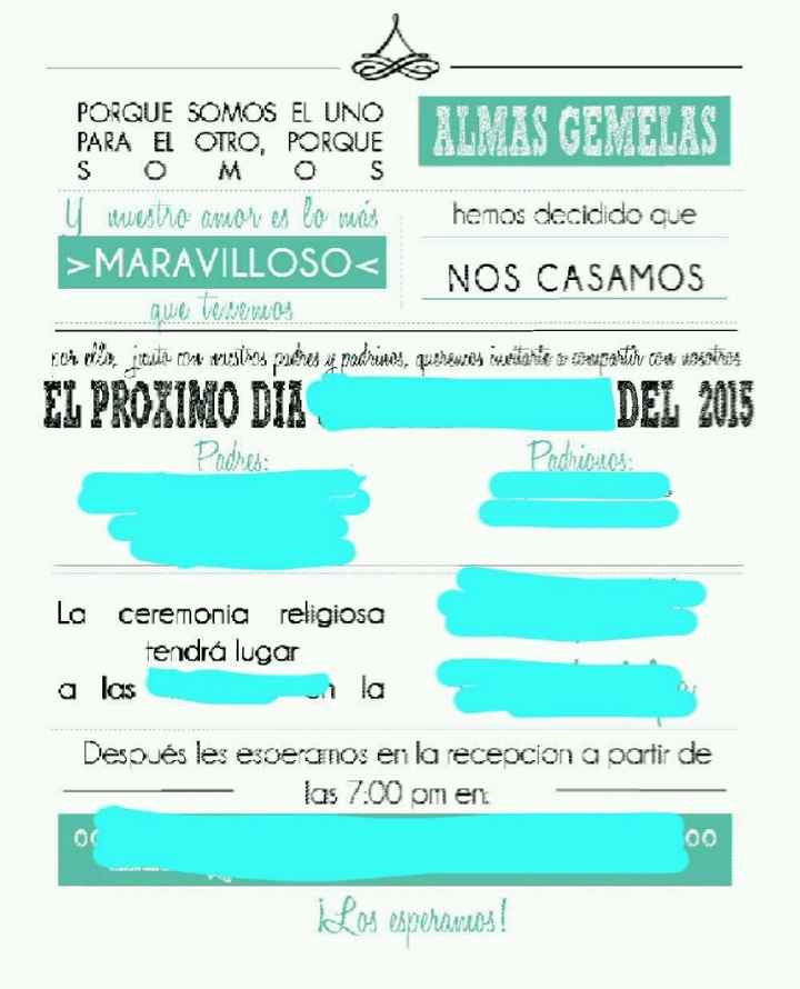 A 24 dias nuestras invitaciones - 2